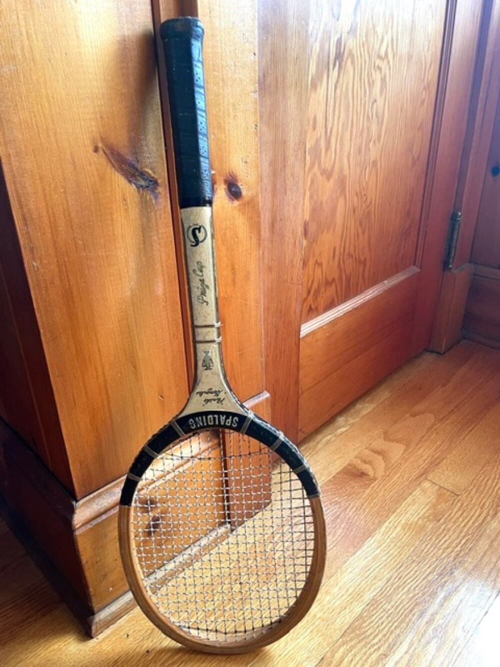 Vintage Spalding Pancho Gonzales Wood Tennis Racket Sports Equipment Decor